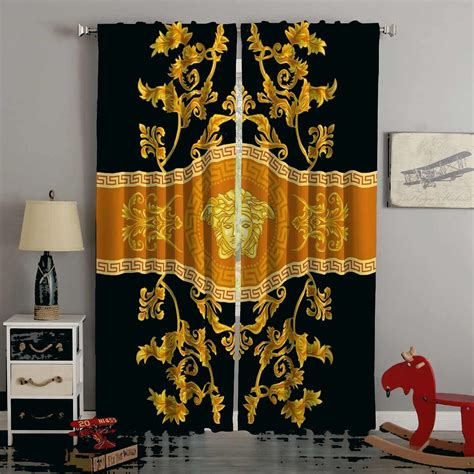 versace bedroom literie|Versace curtains for living room.